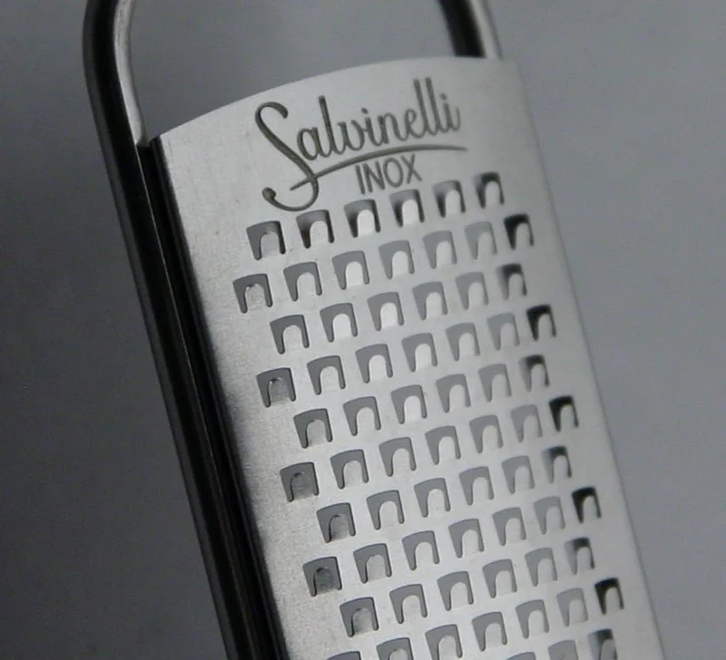 Salvinelli Extra Lang feine Reibe, Edelstahl, Mehrfarbig, 20 x 4 x 30 cm