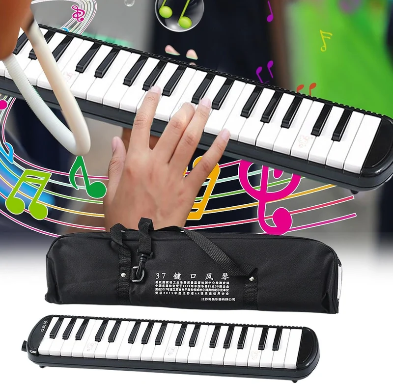 Melodica 32 Tasten | Melodica Instrument mit 2 Mundstücken | 32 Tasten Keyboard Harmonium Instrument