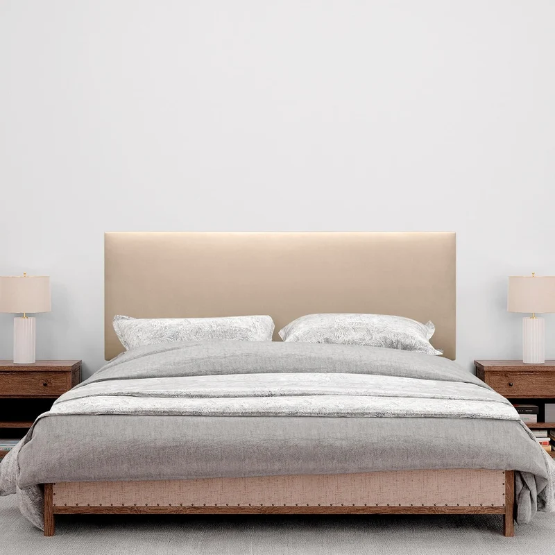 DHOME DHOMEKopfteil aus Kunstleder oder Stoff AQUALINE Glatt mit Beinen gepolstert Luxusbett (Kunstl