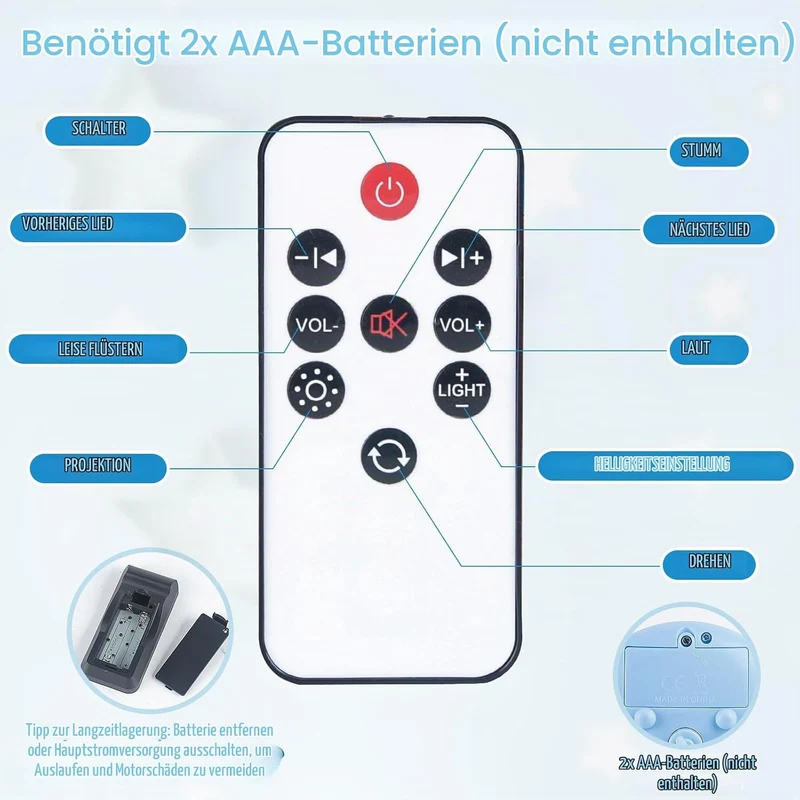 VZO Baby Mobile Babybett, Mobile Baby mit Musik und Projektion, Mobile Wickeltisch Baby Mobiles für