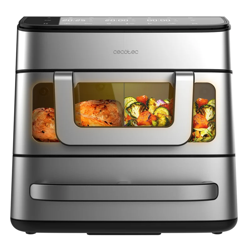Cecotec Cecofry FoodCourt 18000 4Pizza Air Fryer 18 l Air Fryer 18000 4Pizza 2700 W, Backofen 30 cm,