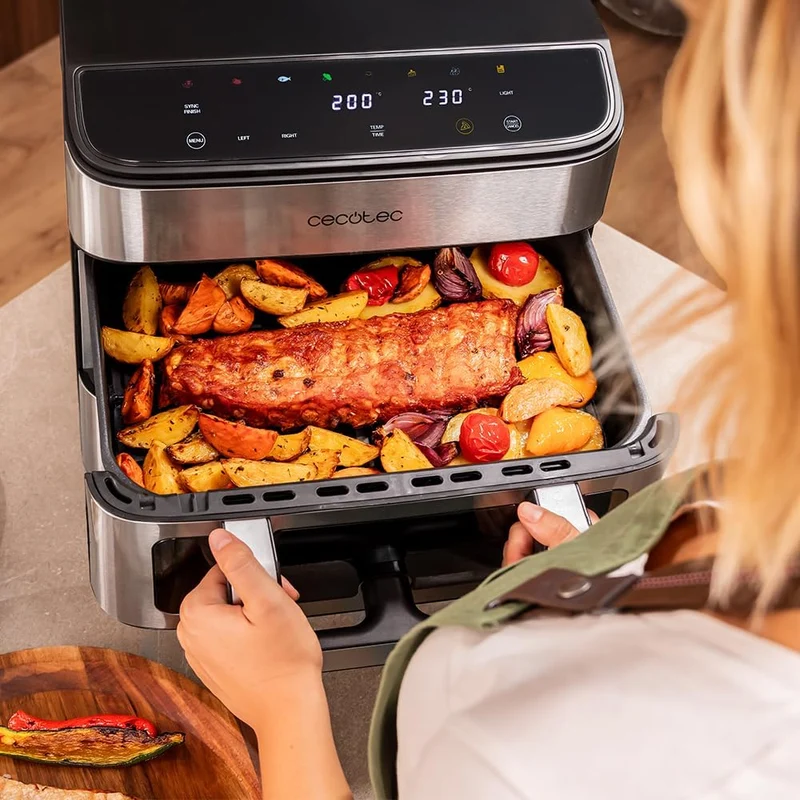 Cecotec Cecofry FoodCourt 18000 4Pizza Air Fryer 18 l Air Fryer 18000 4Pizza 2700 W, Backofen 30 cm,