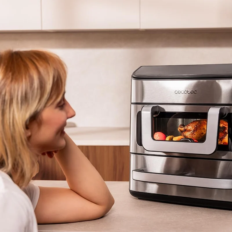 Cecotec Cecofry FoodCourt 18000 4Pizza Air Fryer 18 l Air Fryer 18000 4Pizza 2700 W, Backofen 30 cm,