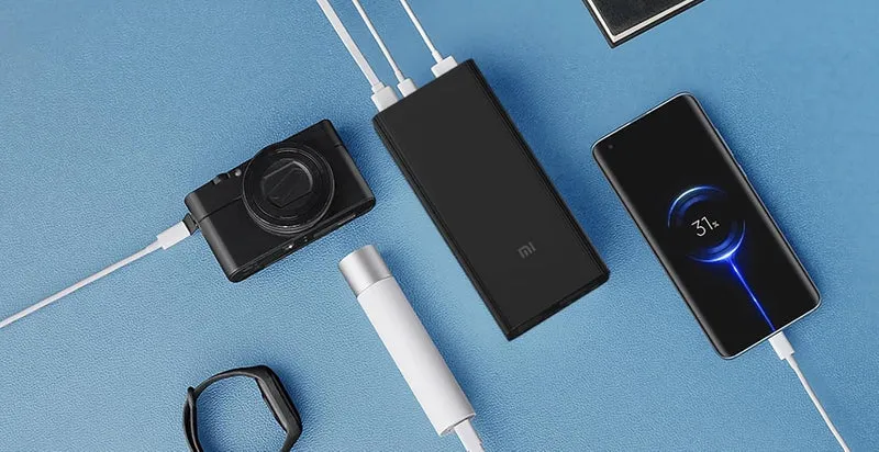 Xiaomi 18W Power Bank – 30000mAh, 18W Schnellladefunktion, lädt 3 Geräte gleichzeitig, Power Deliver