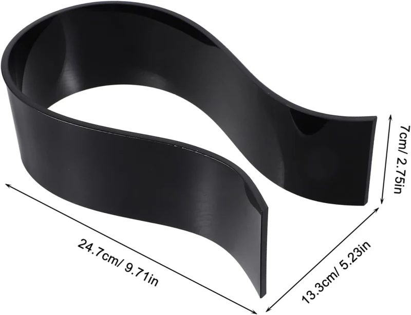 Homoyoyo Kopfhörerhalter mit Schlichtem Design in Schwarz Kompakt und Leicht aus 5mm Dickem Acryl zu