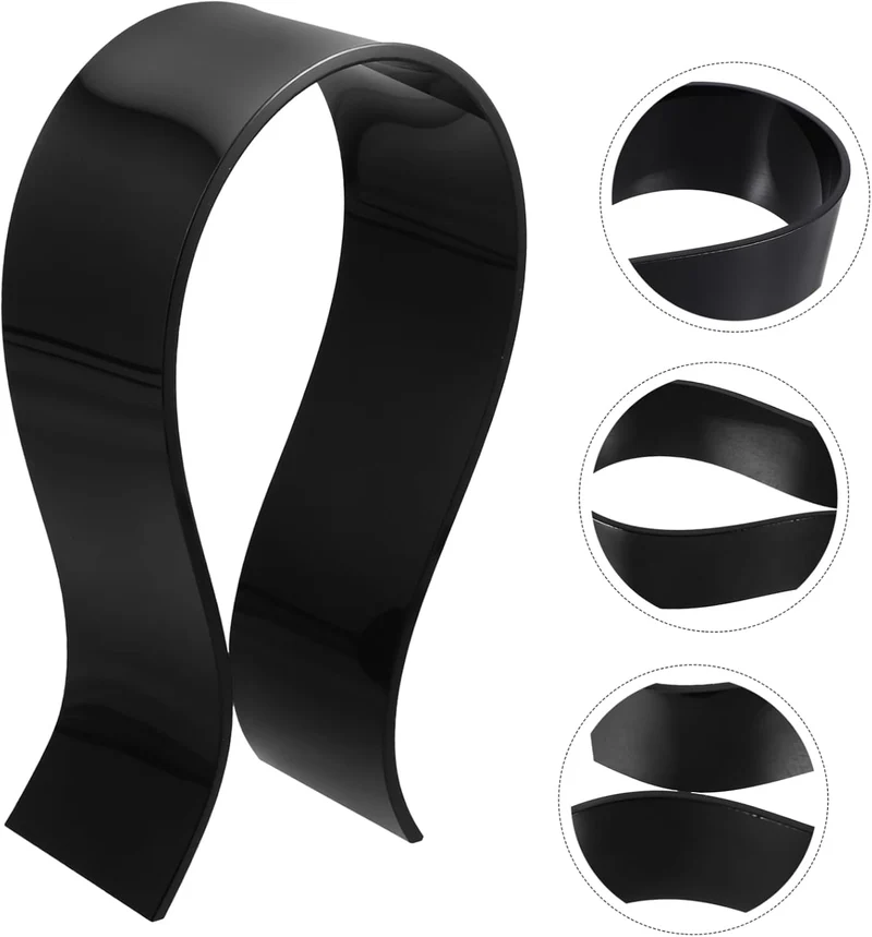 Homoyoyo Kopfhörerhalter mit Schlichtem Design in Schwarz Kompakt und Leicht aus 5mm Dickem Acryl zu