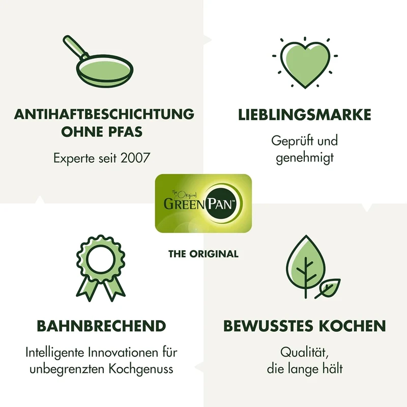 GreenPan Reserve Harteloxiertes Gesundes Keramische Antihaft-Kochgeschirr Set,10 Teile,Inklusive Bra