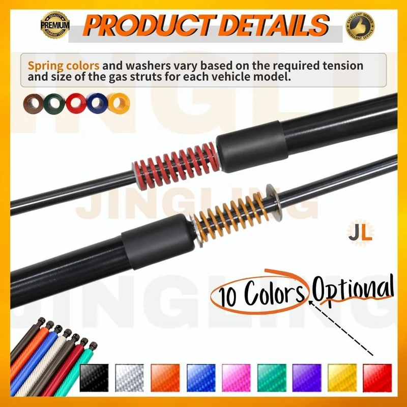 JINGLING Automatische Heckklappendämpfer für Golf Mk7&Mk7.5 2012-2021 531MM 5G6827550C 520N mit Gasd