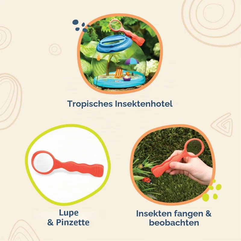 B. toys - Tiki Retreat - Insektenfängerset - Insektenhaus - Sommerspielzeug für draussen - Bildung &