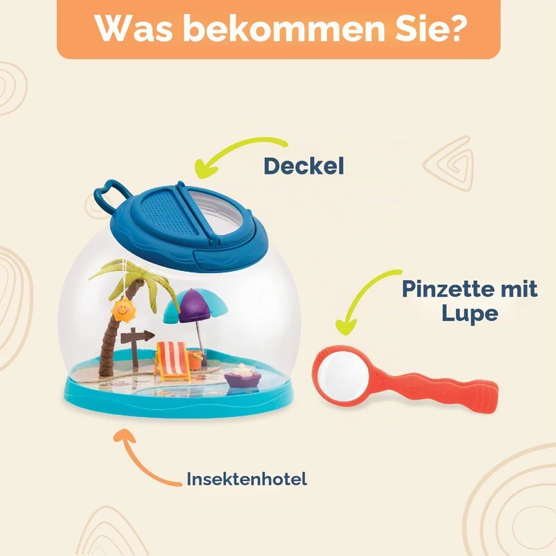 B. toys - Tiki Retreat - Insektenfängerset - Insektenhaus - Sommerspielzeug für draussen - Bildung &