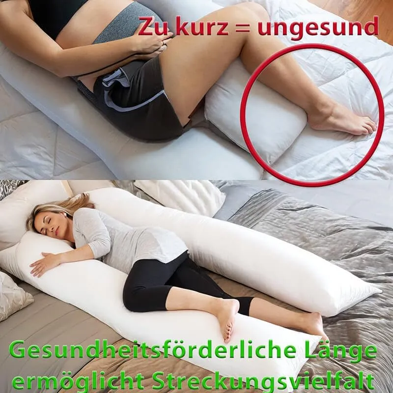 Traumreiter Seitenschläferkissen Visco XXL langes & hohes Hybrid Wendekissen mit Memory Foam [orthop