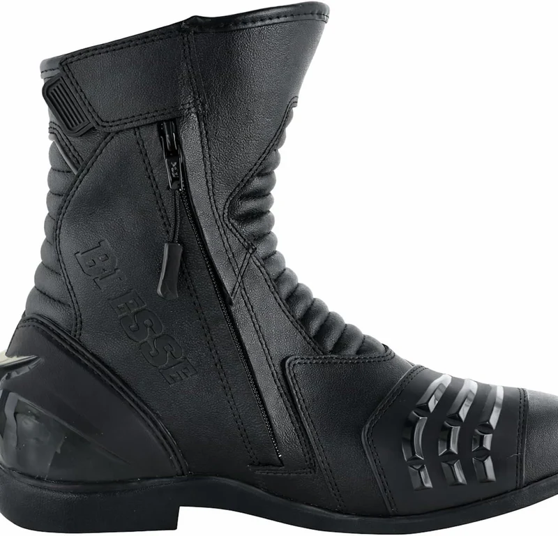 BI ESSE - Motorradschuhe aus Leder, wasserdicht, atmungsaktiv, Winterstiefel für Strasse, Knöchelsch