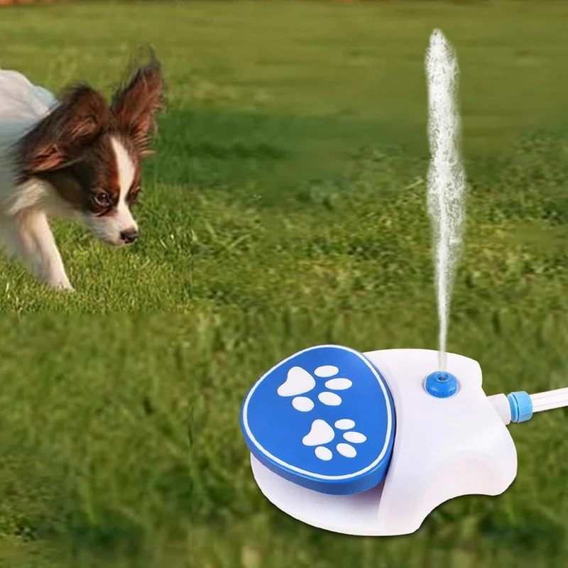 Wasserbrunnenspielzeug für Hunde, mit 162 cm langem Schlauch, interaktiver Spender, Hunde-Wasserspri