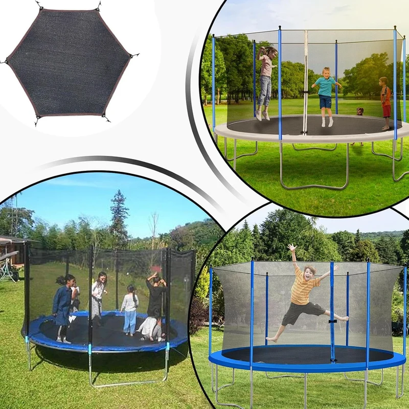 Trampolin Sonnenschutz Abdeckung - Ø 143 243 305 366 427 cm Trampolin Sonnenschutznetz, UV-Resistent