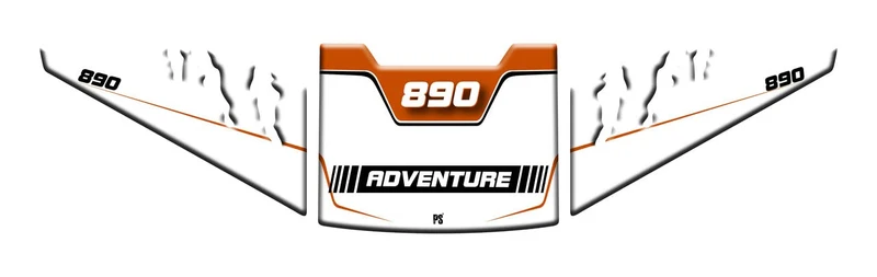 Paraserbatoio.it Aufkleber mit 3D-Effekt, Tankschutz aus Harz, kompatibel mit PS KTM 890 Adventure -