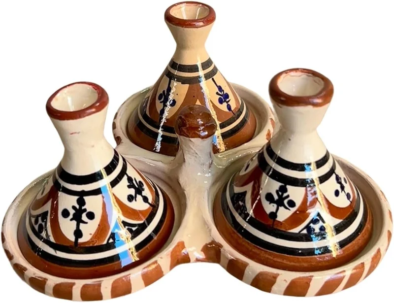 Safi Mini-Tajine Gewürzständer aus Keramik Terracotta Marokko - handwerkliche Eleganz 3012250808 Tun