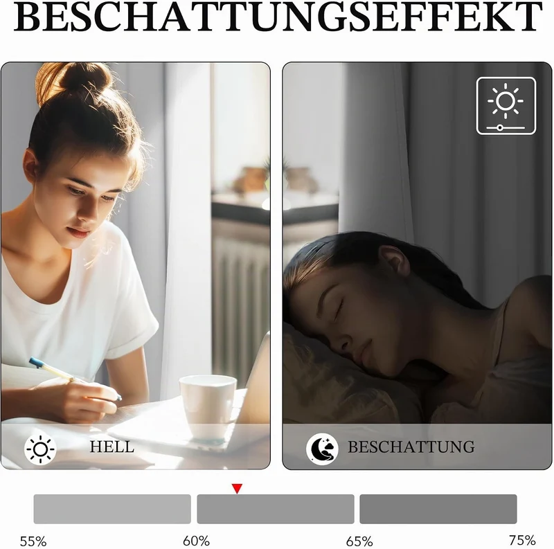 PONY DANCE Kurze Vorhänge Blickdicht - Kinderzimmer Gardinen mit Schlaufen Thermovorhang gegen Kälte