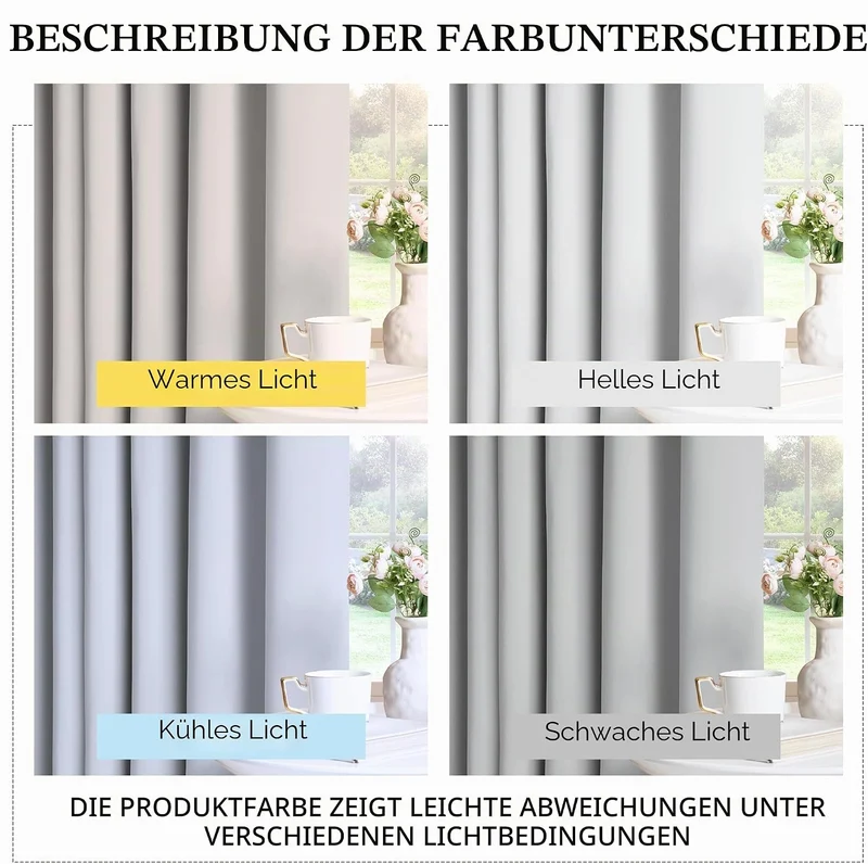 PONY DANCE Kurze Vorhänge Blickdicht - Kinderzimmer Gardinen mit Schlaufen Thermovorhang gegen Kälte