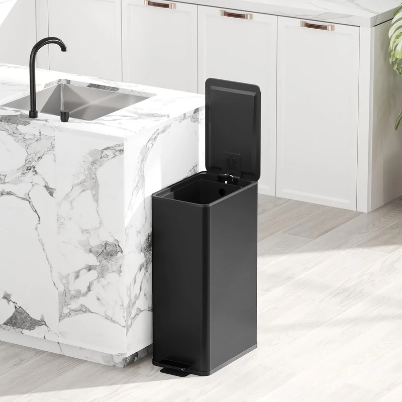 HOMCOM Mülleimer 20 L Treteimer mit Softclose-Deckel und Pedal Abfalleimerinkl. Inneneimer Abfallsam