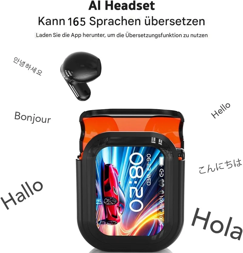 NE20 KI Übersetzungskopfhörer in 165 Sprachen & 7 Mode - Bluetooth 6.0 Sprachübersetzer Kopfhörer Ec