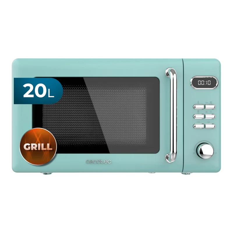 Cecotec Mikrowelle mit Grill ProClean 5110 Retro Green, 20 L, 700 W digital Digital | Grill Grün, Di