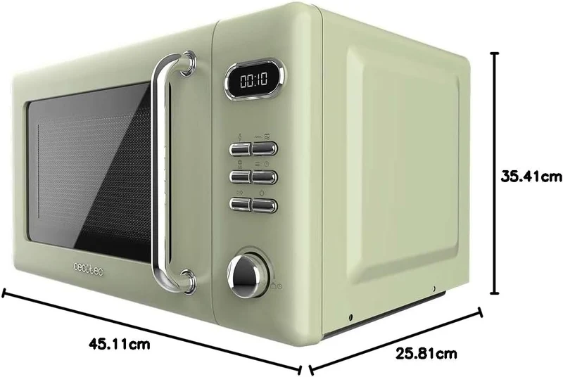 Cecotec Mikrowelle mit Grill ProClean 5110 Retro Green, 20 L, 700 W digital Digital | Grill Grün, Di
