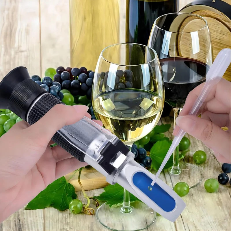 Winegrower Refractometer, 0-32 Brix, 0-140 Oechsle, 0-27 KMW, Automatische Temperaturkompensation (A