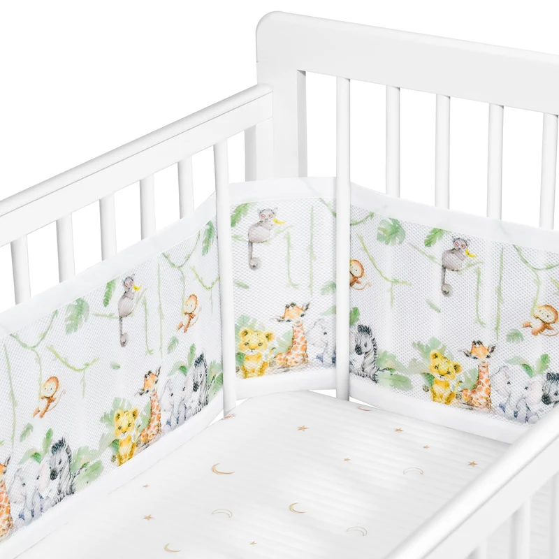 Verstellbarer Baby-Netzbettgitter – abnehmbar, waschbar, tragbar 3D-atmungsaktiver, stossfester Schu