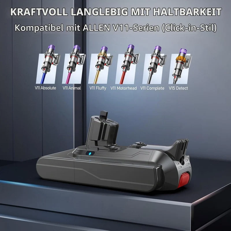 V11 Akku, Morpilot 25.2V 8000mAh Ersatzakku für SV15/SV16/V11 Outsize/Absolute Extra/Absolute Pro/Fl
