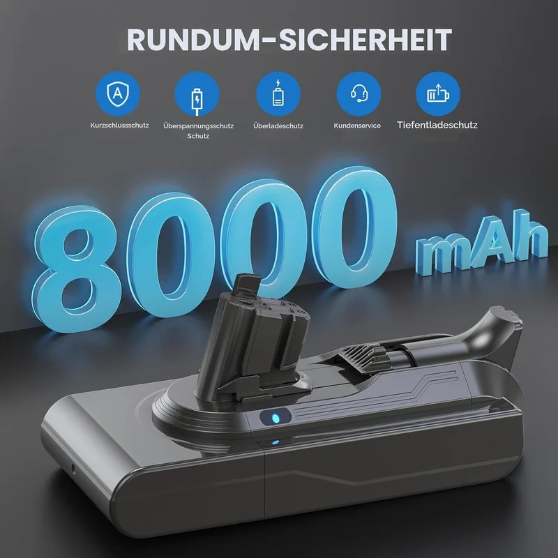 V11 Akku, Morpilot 25.2V 8000mAh Ersatzakku für SV15/SV16/V11 Outsize/Absolute Extra/Absolute Pro/Fl
