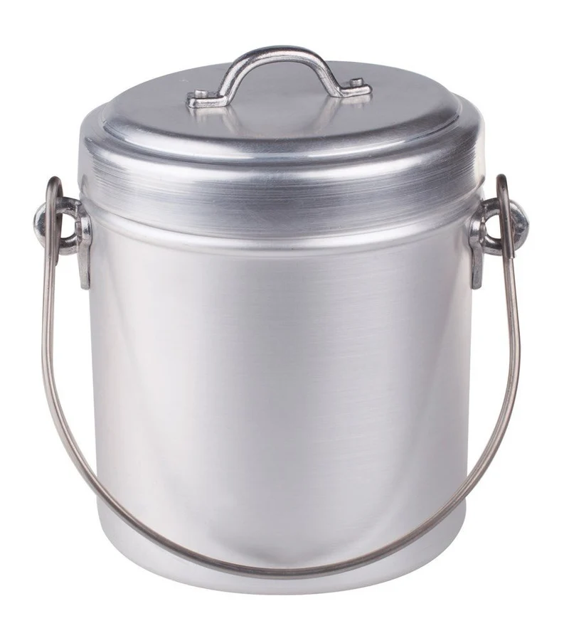 Pentole Agnelli Kochtopf Milch mit Deckel und Griff Bügel, Aluminium 10 cm Aluminium, 10 cm