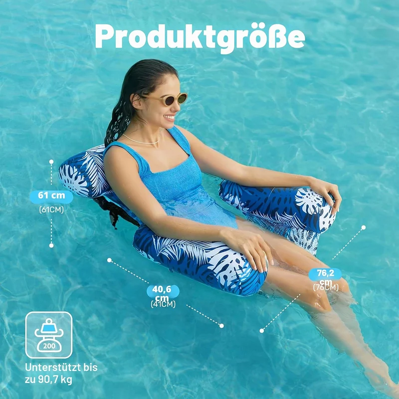 SLOOSH Luftmatratze Pool Wasser für Erwachsene, aufblasbarer Sessel, schwimmende Hängematte, aufblas