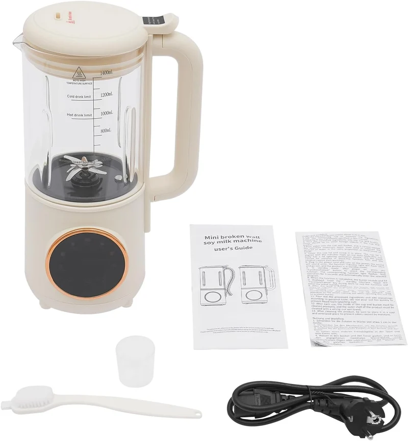 Sojamilch Maschine 1000/1400ml Nussmilchmaschine Automatische Mandelmilchmaschine Selbstreinigend Pf