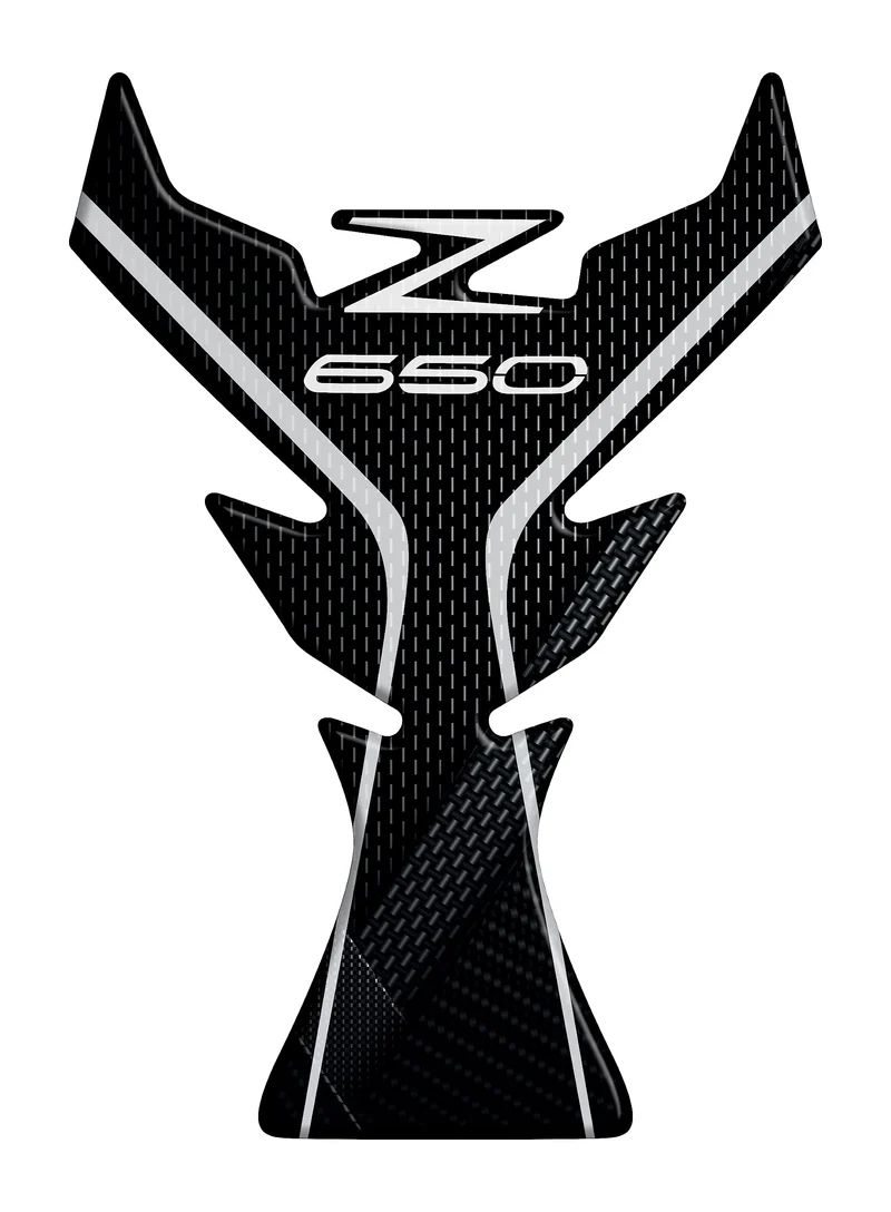 Aufkleber aus Harz, 3D-Effekt, kompatibel mit Kawasaki Z650 (Dark, Tankschutz) Dark Paraserbatoio, D