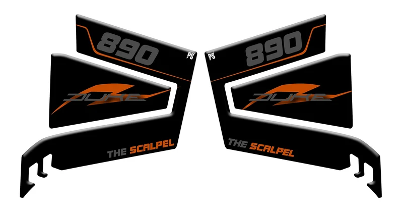 Paraserbatoio.it Aufkleber mit 3D-Effekt, Tankschutz aus Harz, kompatibel mit KTM Duke 890 Racing, s