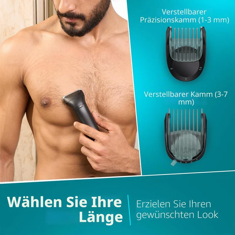 PHILIPS MULTIGROOM RASOIO CORPO BG7470/15 Wet Dry Serie 7000O