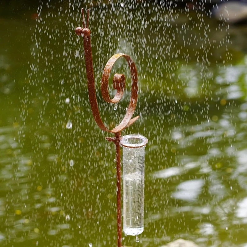 Gartenstecker-Regenmesser, Regenmesser für den Garten | Outdoor Regenmesser Schneckendekor | Monitor