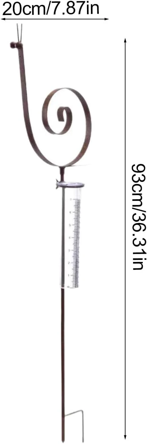 Gartenstecker-Regenmesser, Regenmesser für den Garten | Outdoor Regenmesser Schneckendekor | Monitor