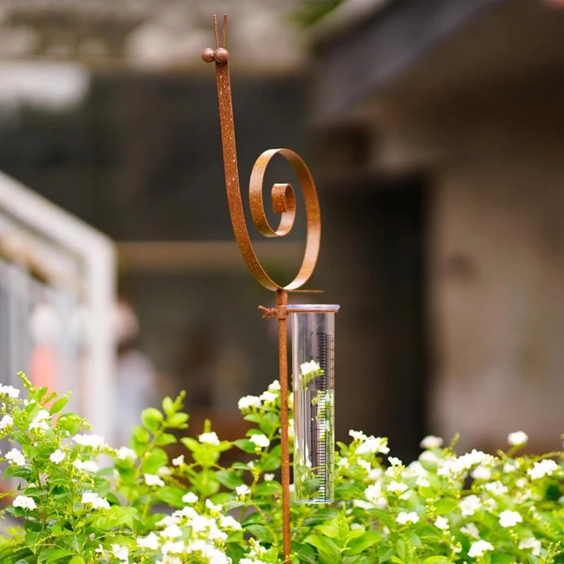 Gartenstecker-Regenmesser, Regenmesser für den Garten | Outdoor Regenmesser Schneckendekor | Monitor