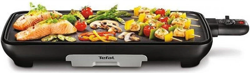 Tefal cb503813 Gitter-Kontakt Tisch Elektro 2000 W schwarz, Silber Grill und Steakpfanne