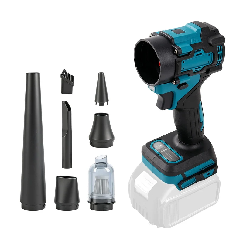 Akku-Staubwedelgebläse für Makita 18V, 2 in 1 Handstaubsauger Bürstenloser Laubbläser 85000 U/min mi
