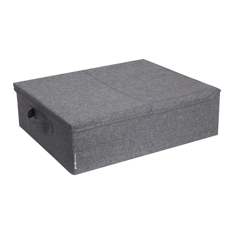 BIGSO Unterbett Aufbewahrungsbox – faltbare Box mit Griffen für Decken, Kleidung, Kissen, Spielzeug