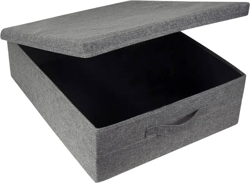 BIGSO Unterbett Aufbewahrungsbox – faltbare Box mit Griffen für Decken, Kleidung, Kissen, Spielzeug