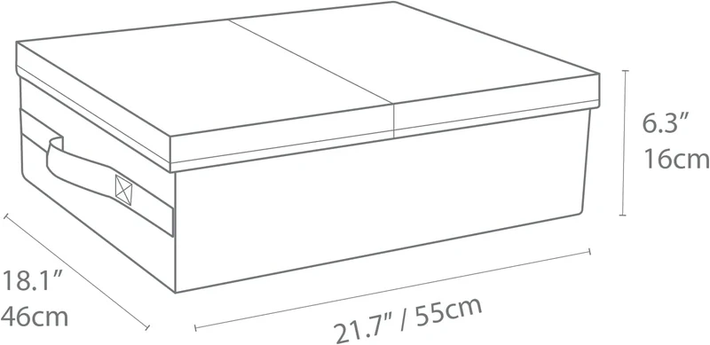 BIGSO Unterbett Aufbewahrungsbox – faltbare Box mit Griffen für Decken, Kleidung, Kissen, Spielzeug