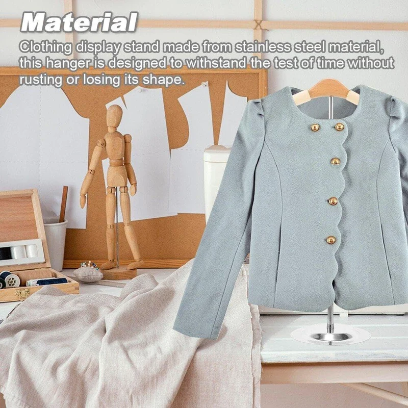 Dianzan Verstellbare T-Shirt-Display-Kleidung, T-bar-Display-Rack, Flexible Hemdständer, Edelstahl-k