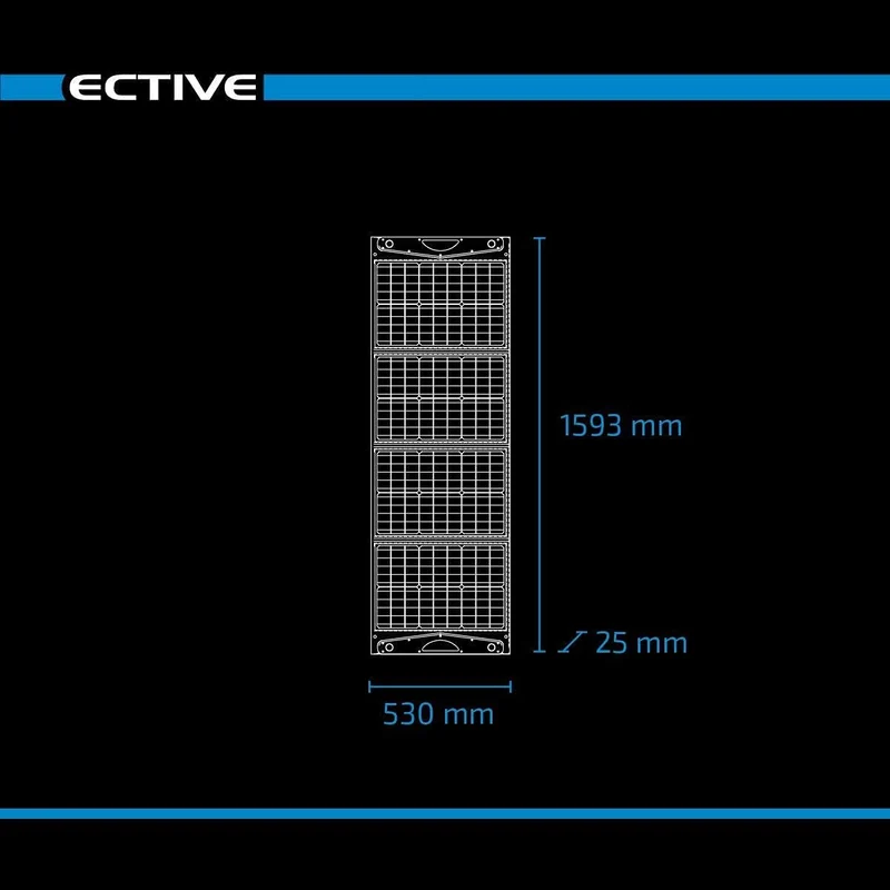 ECTIVE MSP 120 SunDock Solarpanel- 120W, 2xUSB, mobil, tragbar,faltbar, effizient, monokristallin So