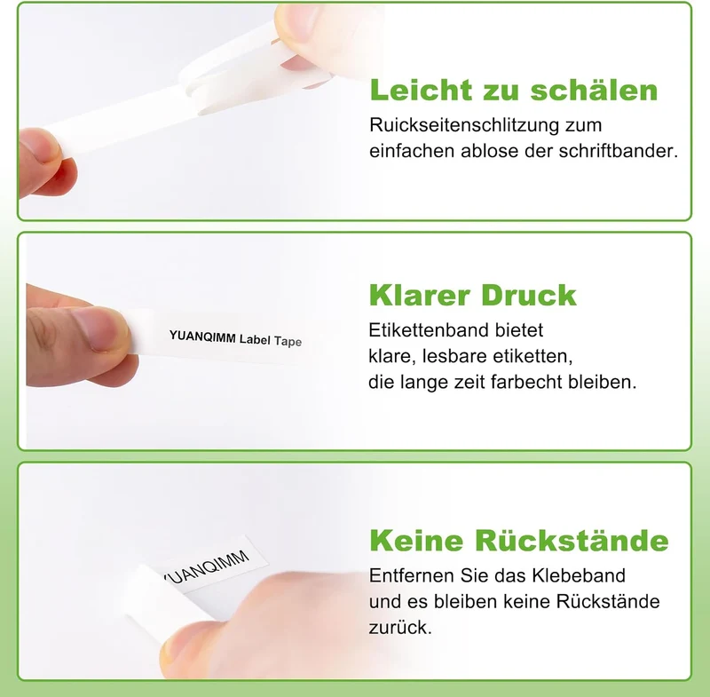 6x Yuanqimm Kompatibel für Brother P Touch Bänder 12mm TZe-231 TZe-131 TZe-431 TZe-531 TZe-631 TZe-7