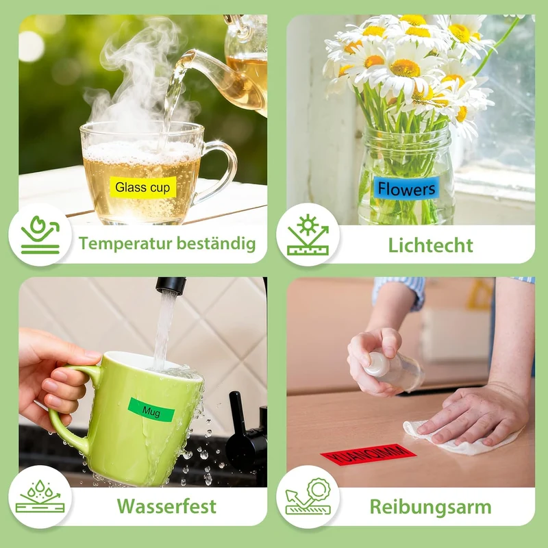 6x Yuanqimm Kompatibel für Brother P Touch Bänder 12mm TZe-231 TZe-131 TZe-431 TZe-531 TZe-631 TZe-7