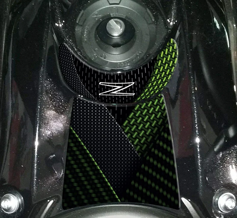 Harz-Aufkleber mit 3D-Effekt, für Motorrad, kompatibel mit Kawasaki Z650 (Metallic Spark Black, komp