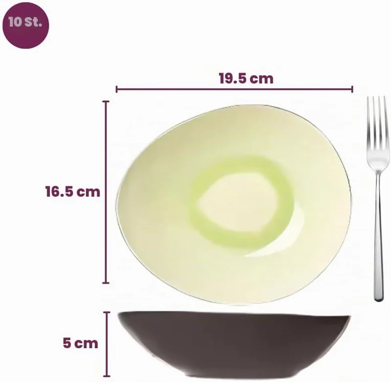 Cosy & Trendy Streetfood Festival Tiefe Teller 10ass19.5x16.5xh5cm 10 Ass (10er Set)